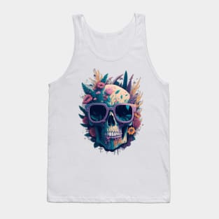 Skull Floral Tank Top